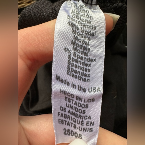 NWT MICHAEL STARS SIZE XS Gia Ribbed Power Shoulder Dress BLACK MINI - Picture 5 of 7